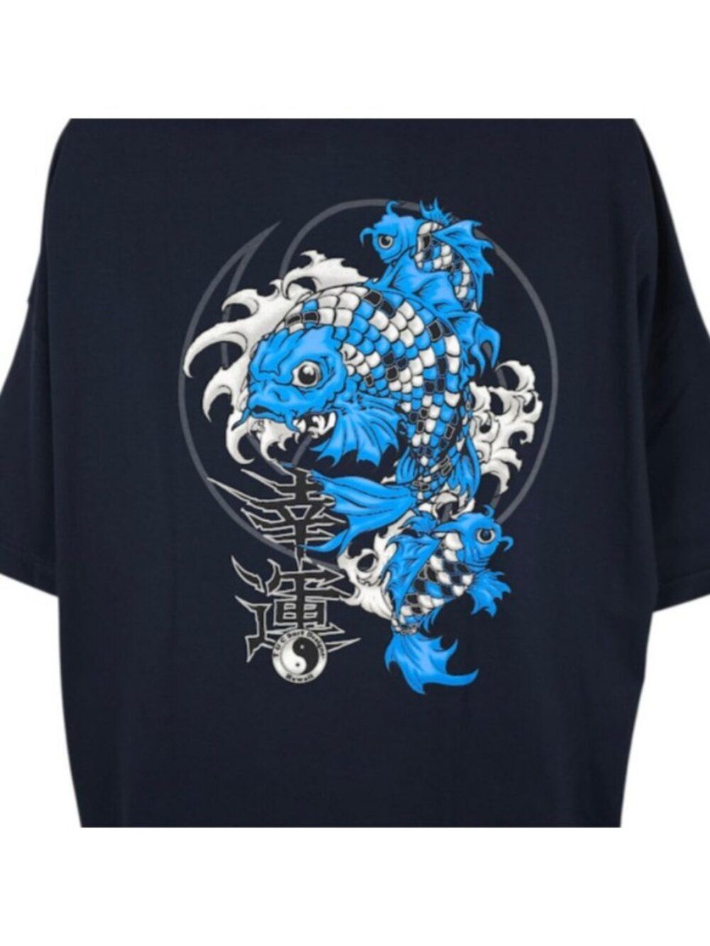 T&C Surf Designs T Shirt Mens Size 3XL Blue Koi Fish Tribal Hawaiian